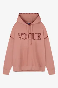 Hoodie VOGUE Handcraft Edition antique pink with embroidered logo