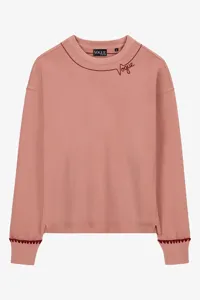 VOGUE Handcraft Edition antique pink sweatshirt with small embroidered logo