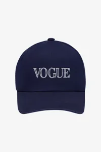 Cappellino VOGUE Handcraft Edition blu notte con logo ricamato