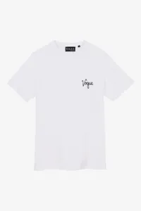 T Shirt VOGUE Handcraft Edition white with small embroidered logo